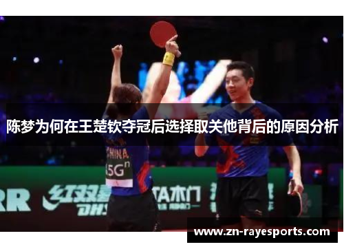 陈梦为何在王楚钦夺冠后选择取关他背后的原因分析